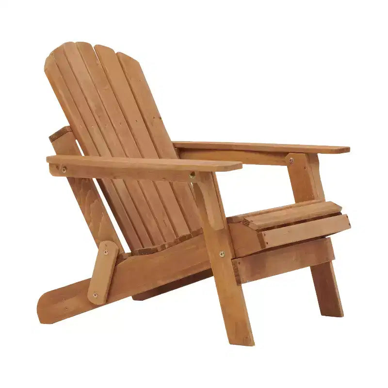 Whisen Oversized Wooden Adirondack Chair with Pre-Assembled Back