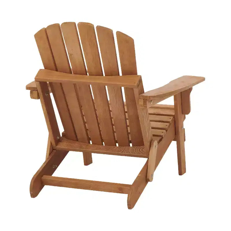 Whisen Oversized Wooden Adirondack Chair with Pre-Assembled Back