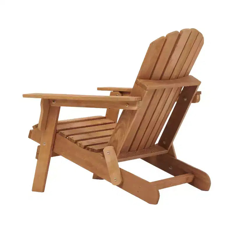 Whisen Oversized Wooden Adirondack Chair with Pre-Assembled Back