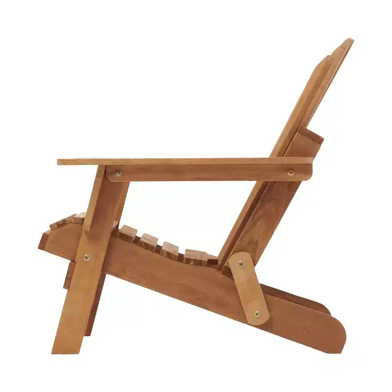 Whisen Oversized Wooden Adirondack Chair with Pre-Assembled Back