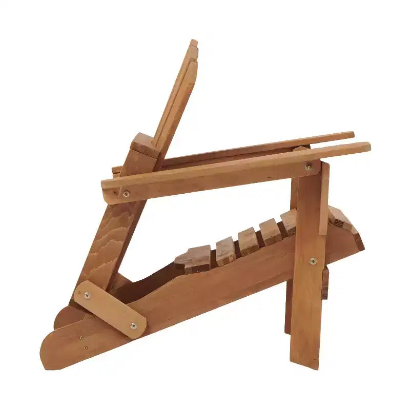Whisen Oversized Wooden Adirondack Chair with Pre-Assembled Back
