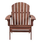 Whisen Oversized Wooden Adirondack Chair with Pre-Assembled Back