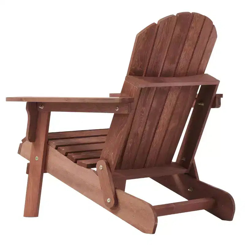 Whisen Oversized Wooden Adirondack Chair with Pre-Assembled Back
