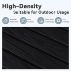 Hyleory HDPE Adirondack Rocking Chair with Ottoman Set - All-Weather Outdoor Patio Furniture, Durable Woodgrain Finish, Comfort-Contoured Seat