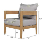 Christopher Knight Home Brooklyn Outdoor Acacia Wood Club Chair with Cushions (Set of 2)