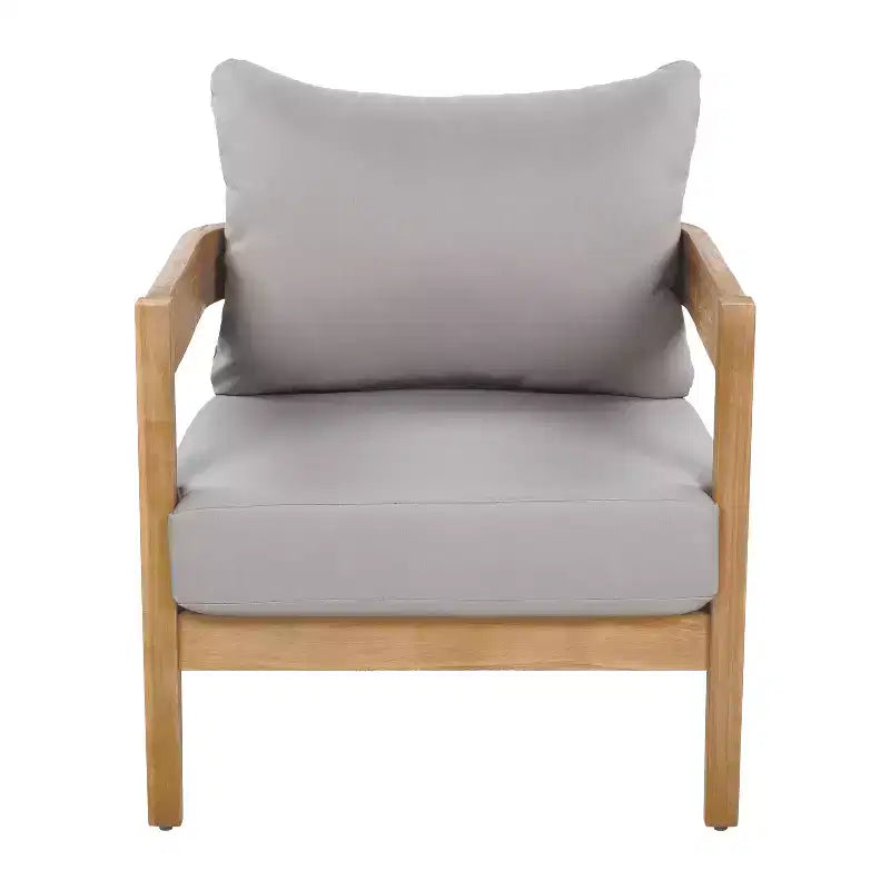 Christopher Knight Home Brooklyn Outdoor Acacia Wood Club Chair with Cushions (Set of 2)