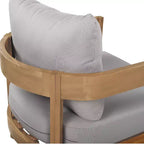 Christopher Knight Home Brooklyn Outdoor Acacia Wood Club Chair with Cushions (Set of 2)