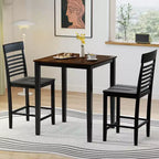 Costway Counter-Height Dining Chair Set of 2/4 with Footrests Solid Wood Frame Modern