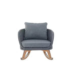 Christopher Knight Home Hattie Patio Contemporary Rattan and Acacia Wood Rocking Chair with Cushion