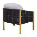 Christopher Knight Home Tatum Outdoor Acacia Wood Club Chair with Woven Rope Backrest and Cushions
