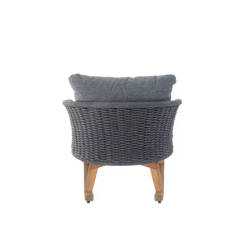 Christopher Knight Home Hattie Patio Contemporary Rattan and Acacia Wood Rocking Chair with Cushion (Set of 2)