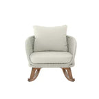 Christopher Knight Home Hattie Patio Contemporary Rattan and Acacia Wood Rocking Chair with Cushion (Set of 2)
