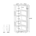 MAYEERTY Scaffale ad Angolo a 6 Livelli a L Salvaspazio con Design ad Angolo