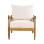 Christopher Knight Home Amos Outdoor Woven Rope Acacia Wood Club Chair with Thick Cushion (Set of 2)