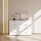 Cassettiera Karl Home a 8 cassetti, in truciolato bianco, larghezza 120 cm