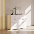 Cassettiera Karl Home a 8 cassetti, in truciolato bianco, larghezza 120 cm