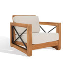 Poltrona Curacao Club per interni/esterni - CPT1009 - Teak Brasiliano Naturale/Beige - Safavieh Couture
