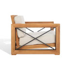 Poltrona Curacao Club per interni/esterni - CPT1009 - Teak Brasiliano Naturale/Beige - Safavieh Couture