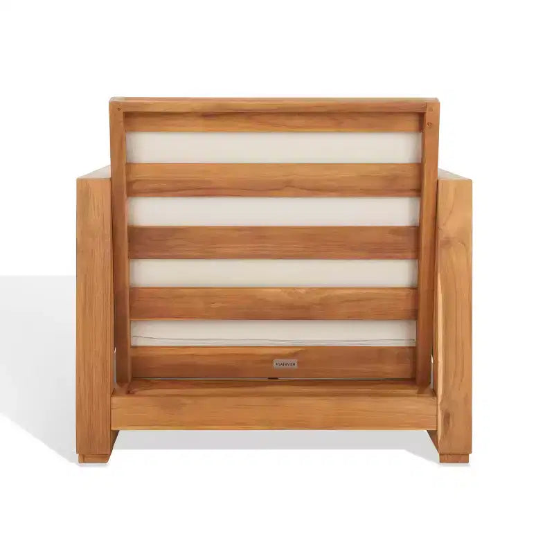 Poltrona Curacao Club per interni/esterni - CPT1009 - Teak Brasiliano Naturale/Beige - Safavieh Couture