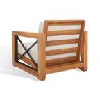 Poltrona Curacao Club per interni/esterni - CPT1009 - Teak Brasiliano Naturale/Beige - Safavieh Couture