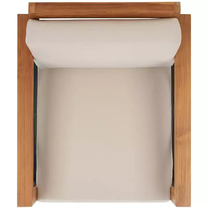 Poltrona Curacao Club per interni/esterni - CPT1009 - Teak Brasiliano Naturale/Beige - Safavieh Couture