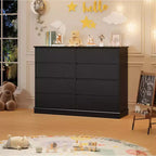 CuisinSmart 8 Drawer Dressers for Bedroom, Chest of Drawers with Deep Drawers, Horizontal Wooden Dresser for Living Room, Hallway, Kids Room