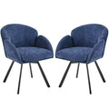 Yaheetech Set of 2 Flower-shaped Armchairs with Removable Seat Cushion for Bedroom, Living Room, Home Office