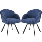 Yaheetech Set of 2 Flower-shaped Armchairs with Removable Seat Cushion for Bedroom, Living Room, Home Office