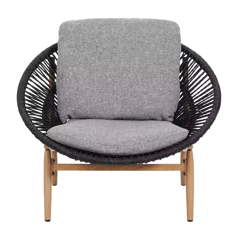 Christopher Knight Home Cecil Bohemian Outdoor Papasan Style Wicker Lounge Chair with Cushions