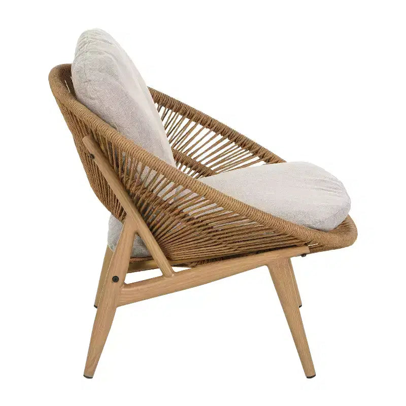Christopher Knight Home Cecil Bohemian Outdoor Papasan Style Wicker Lounge Chair with Cushions