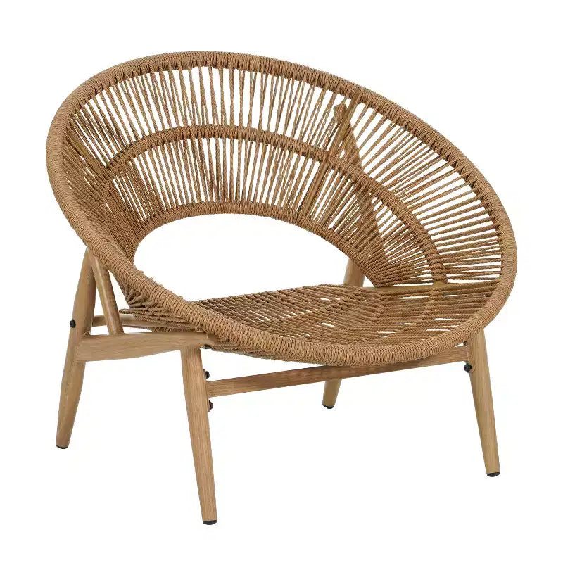 Christopher Knight Home Cecil Bohemian Outdoor Papasan Style Wicker Lounge Chair with Cushions