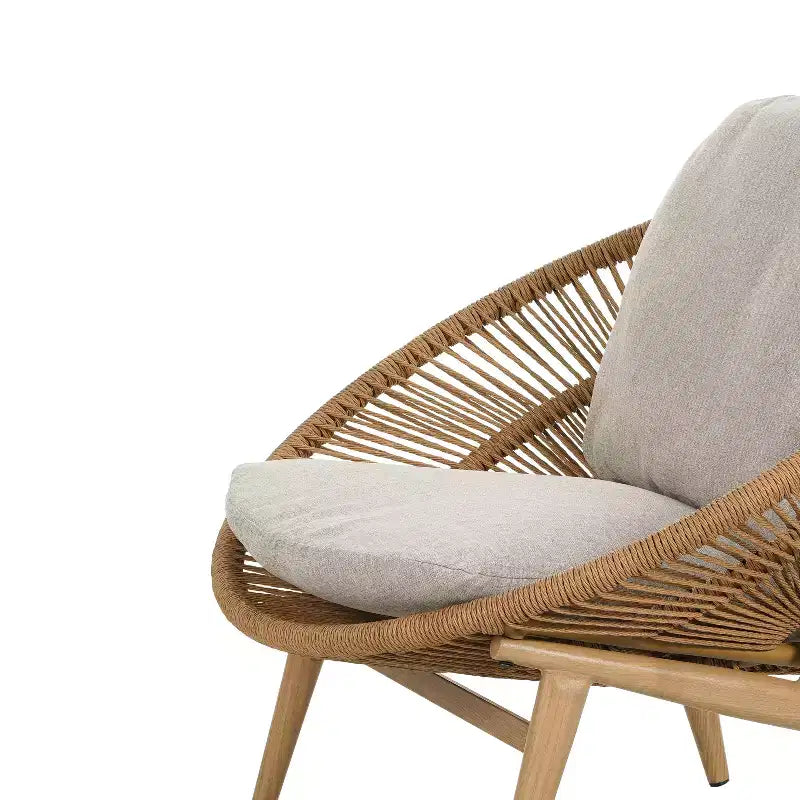 Christopher Knight Home Cecil Bohemian Outdoor Papasan Style Wicker Lounge Chair with Cushions