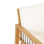 Christopher Knight Home Elias Outdoor Acacia Wood and Iron Club Chair with Cushions