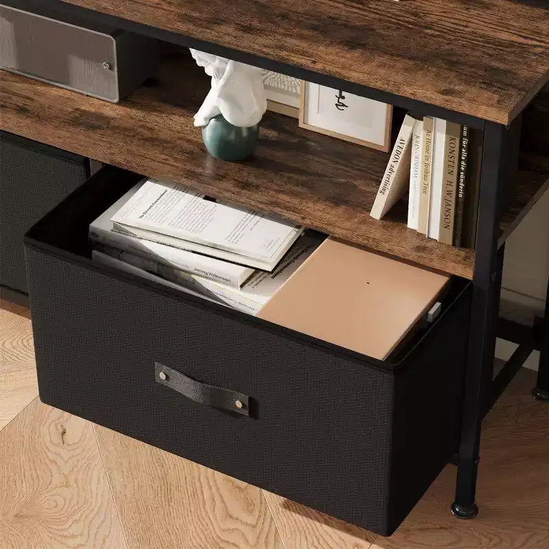 55 Inch TV Stand for Living Room, TV Stand with 3 Drawers, Compact Entertainment Center with Storage Solutions