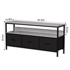 55 Inch TV Stand for Living Room, TV Stand with 3 Drawers, Compact Entertainment Center with Storage Solutions