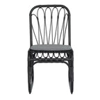Okak Boho PE Wicker Patio Accent Chairs Upholstered Dining Chairs,Set of 2,Outdoor Rattan Chairs for Backyard,Garden&Patio,,400lbs Max