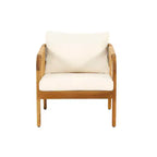 Okak Boho Acacia Patio Acent Chairs/Set di mobili da patio, sedie a sdraio in rattan intrecciato, set da 1/2/3, sedute da conversazione all'aperto per patio, max 272 kg