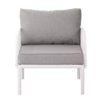 Okak Sedie da patio minimaliste Accent Sedie club in plastica resistenti ai raggi UV, set da 1/2, seduta impermeabile con cuscino spesso per il cortile, 180 kg di portata massima