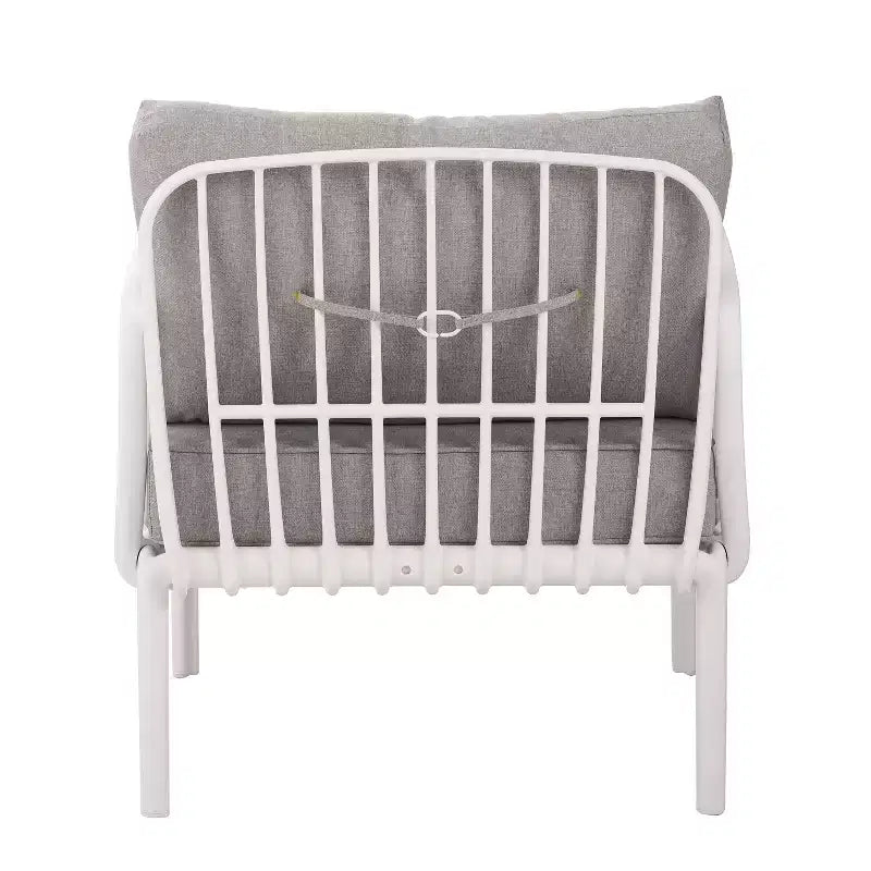 Okak Sedie da patio minimaliste Accent Sedie club in plastica resistenti ai raggi UV, set da 1/2, seduta impermeabile con cuscino spesso per il cortile, 180 kg di portata massima