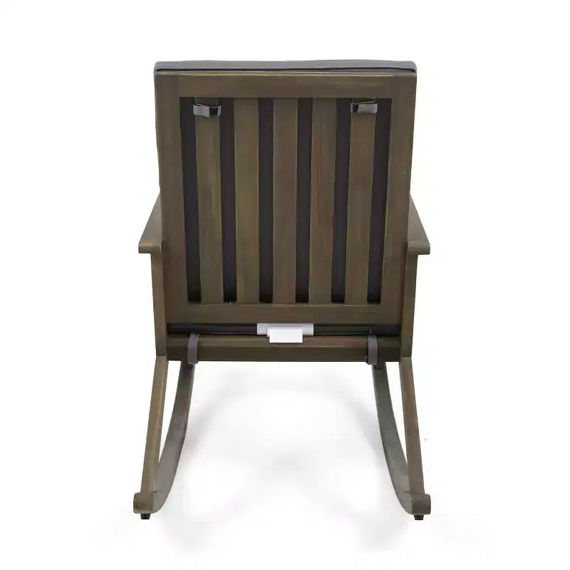 Christopher Knight Home Ridgewood Outdoor Acacia Wood Rocking Chair with Cushion