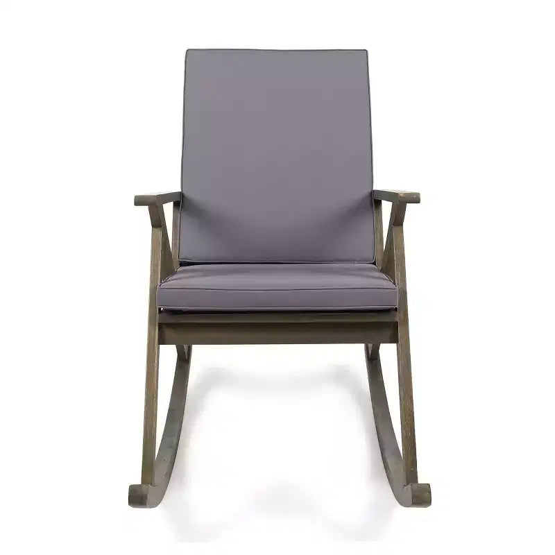 Christopher Knight Home Ridgewood Outdoor Acacia Wood Rocking Chair with Cushion