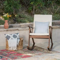 Christopher Knight Home Ridgewood Outdoor Acacia Wood Rocking Chair with Cushion