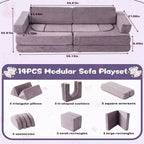 Dyonery modular combination sofa, DIY creative modular game sofa, convertible foam game pad creative game room floor furniture, purple