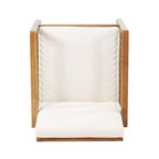 Okak 16Boho Style Patio Accent Chairs Poltrona Club in Acacia, 1/2 Pezzi Poltrona da Esterno con Cuscino Sedile da 4,5 per Cortile, Bordo Piscina e Giardino, Max 400 libbre