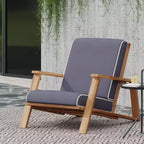 Okak Boho Ardirondack Chair Patio Accent Chairs,Set of 1,Outdoor Acacia Conversation seat for Porch,Garden&Backyard,400lbs Max