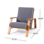 Okak Boho Ardirondack Chair Patio Accent Chairs,Set of 1,Outdoor Acacia Conversation seat for Porch,Garden&Backyard,400lbs Max