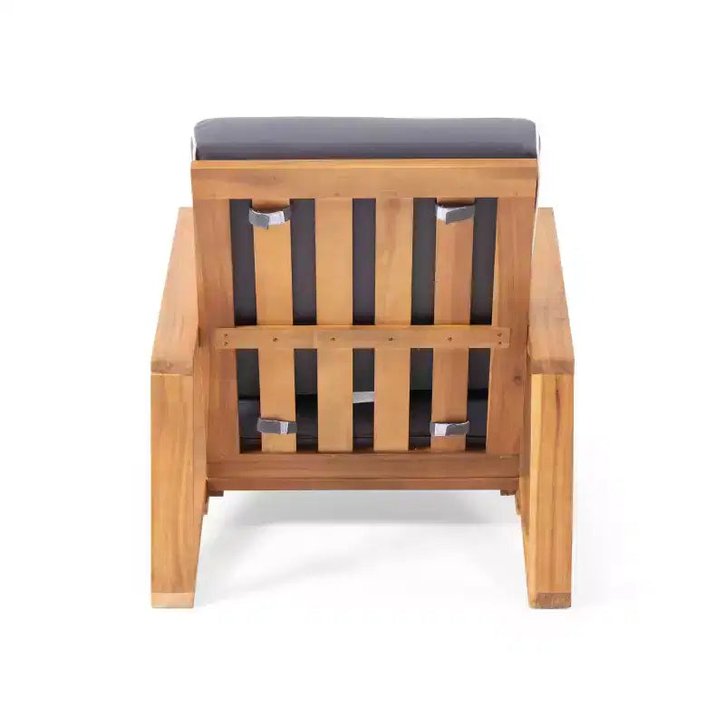 Okak Boho Ardirondack Chair Patio Accent Chairs,Set of 1,Outdoor Acacia Conversation seat for Porch,Garden&Backyard,400lbs Max