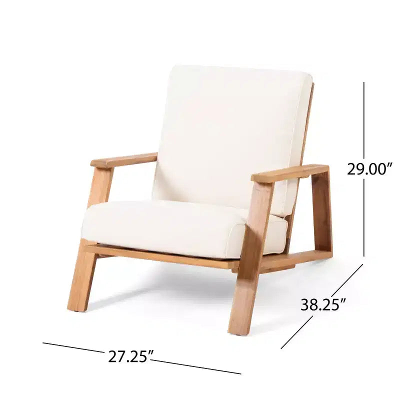 Okak Boho Ardirondack Chair Patio Accent Chairs,Set of 1,Outdoor Acacia Conversation seat for Porch,Garden&Backyard,400lbs Max