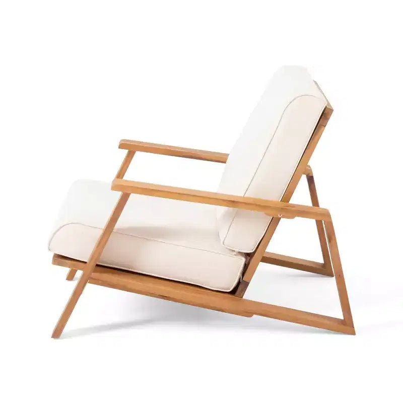 Okak Boho Ardirondack Chair Patio Accent Chairs,Set of 1,Outdoor Acacia Conversation seat for Porch,Garden&Backyard,400lbs Max