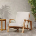 Okak Boho Ardirondack Chair Patio Accent Chairs,Set of 1,Outdoor Acacia Conversation seat for Porch,Garden&Backyard,400lbs Max